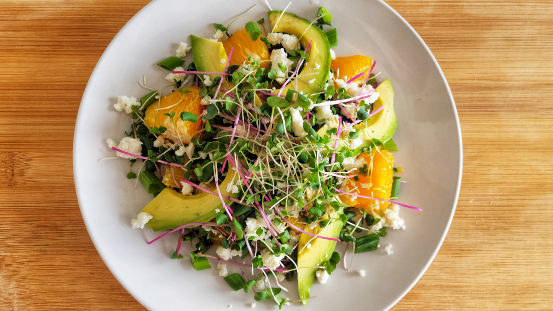 Microgreen Arugula Radish Salad with Orange
